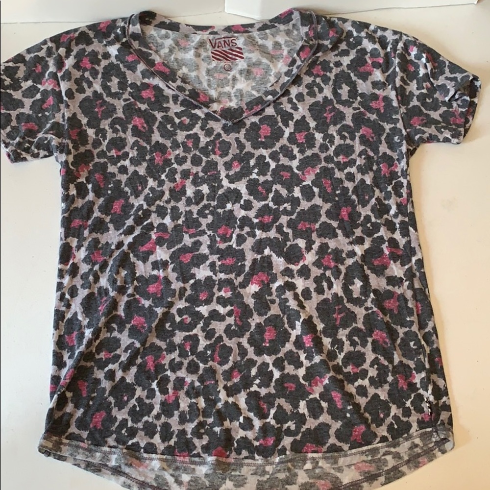 Vans animal print V neck Small